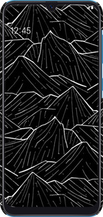 3D пластиковый матовый чехол С изображением Темных гор для Samsung Galaxy A30 2019 A305F - 6489m-1670 изображение 