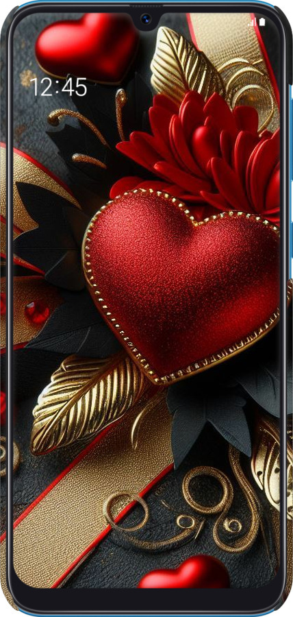 3D пластиковый матовый чехол Сердечки v2 для Samsung Galaxy A20 2019 A205F - 5832m-1761 изображение 
