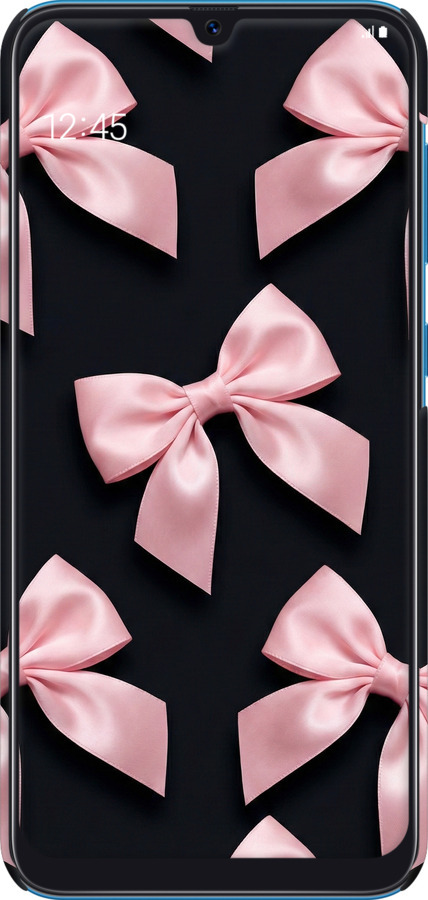 3D пластиковый матовый чехол Coquette Ribbons Dark Coquette для Samsung Galaxy A20 2019 A205F - 6767m-1761 изображение 