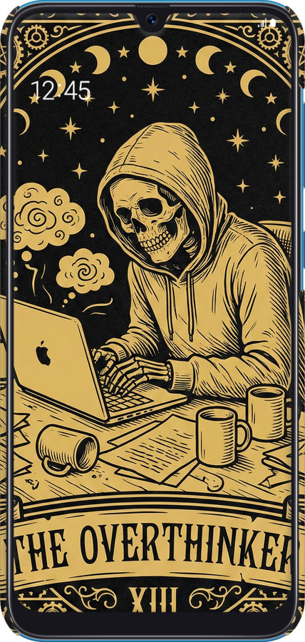 3D пластиковий матовий чехол The Overthinker для Samsung Galaxy A30 2019 A305F - 6774m-1670 изображение 