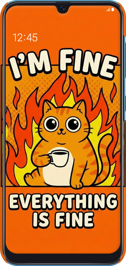 3D пластиковый матовый чехол Funny Cat для Samsung Galaxy A30 2019 A305F - 6786m-1670 изображение 