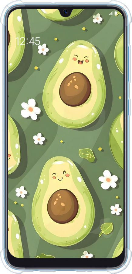 Силіконовий протиударний с посиленими кутами чехол Авокадо для Samsung Galaxy A20 2019 A205F - 6380sp-1761 изображение 