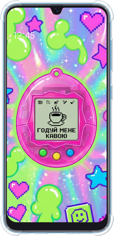 Силикон с усиленными углами чехол Y2K Aesthetic Retro Pet: Годуй мене кавою для Samsung Galaxy A30 2019 A305F - 6784sp-1670 изображение 