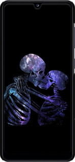 3D пластиковий матовий чехол Із зображенням скелета для Samsung Galaxy A31 A315F - 6537m-1908 изображение 
