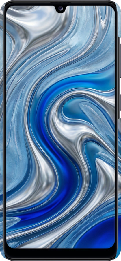 3D пластиковий матовий чехол Liquid Chrome для Samsung Galaxy A31 A315F - 6781m-1908 изображение 