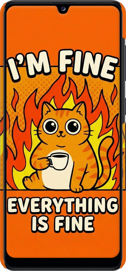 3D пластиковый матовый чехол Funny Cat для Samsung Galaxy A31 A315F - 6786m-1908 изображение 