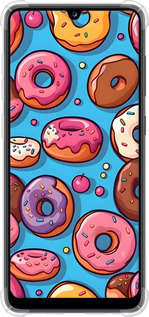 Силіконовий протиударний с посиленими кутами чехол Пончики для Samsung Galaxy A31 A315F - 6318sp-1908 изображение 