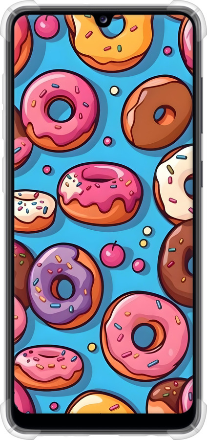 Силіконовий протиударний с посиленими кутами чехол Пончики для Samsung Galaxy A31 A315F - 6318sp-1908 изображение 