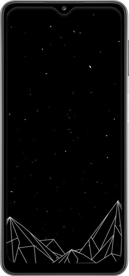 TPU чехол Черно белые абстрактные горы для Samsung Galaxy A32 A325F - 6437b-2204 изображение 