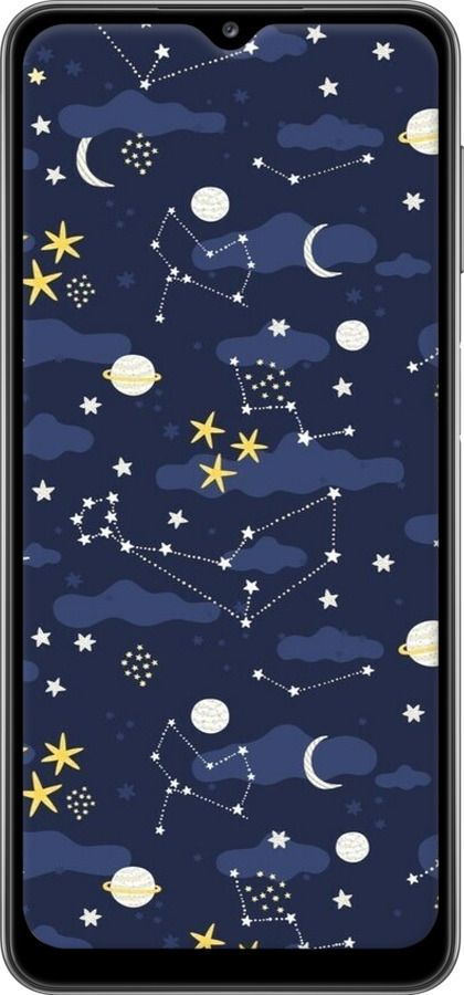 TPU чехол Астрономічний візерунок для Samsung Galaxy A32 A325F - 6446b-2204 изображение 