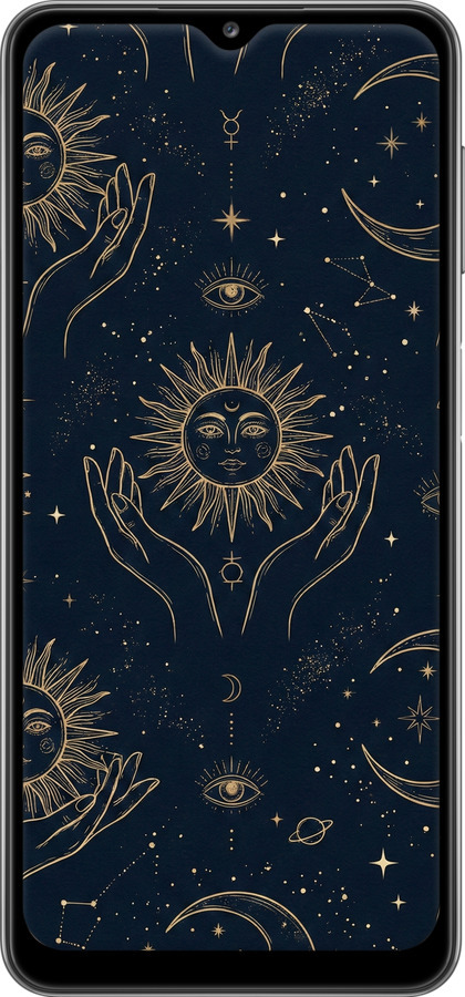 TPU чехол Celestial Harmony: Sun & Moon Gold Mystic Pattern для Samsung Galaxy A32 A325F - 6778b-2204 изображение 