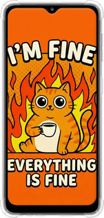 Силикон с усиленными углами чехол Funny Cat для Samsung Galaxy A32 A325F - 6786sp-2204 изображение 