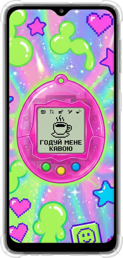 Силикон с усиленными углами чехол Y2K Aesthetic Retro Pet: Годуй мене кавою для Samsung Galaxy A32 A325F - 6784sp-2204 изображение 