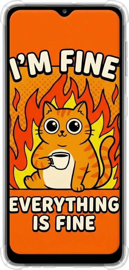 Силикон с усиленными углами чехол Funny Cat для Samsung Galaxy A32 A325F - 6786sp-2204 изображение 