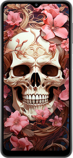 2D пластиковый чехол Череп в розовых цветах для Samsung Galaxy A32 A325F - 5965t-2204 изображение 