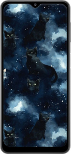 2D пластиковый чехол Изображение Кошек с тёмной акварелью для Samsung Galaxy A32 A325F - 6521t-2204 изображение 
