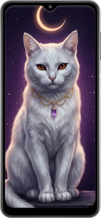 2D пластиковий чехол Mystic White Cat Gothic Dark Purple Gold для Samsung Galaxy A32 A325F - 6805t-2204 изображение 