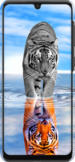 3D пластиковый матовый чехол Тигр для Samsung Galaxy A33 5G A336B - 6016m-2584 изображение 