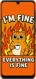 3D пластиковый матовый чехол Funny Cat для Samsung Galaxy A33 5G A336B - 6786m-2584 изображение 