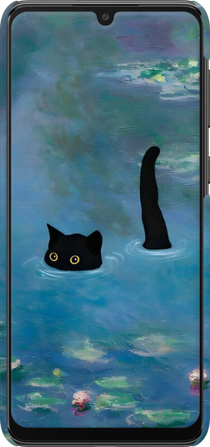 3D пластиковий матовий чехол Із зображенням кота та водяної лілії Monet для Samsung Galaxy A33 5G A336B - 6519m-2584 изображение 