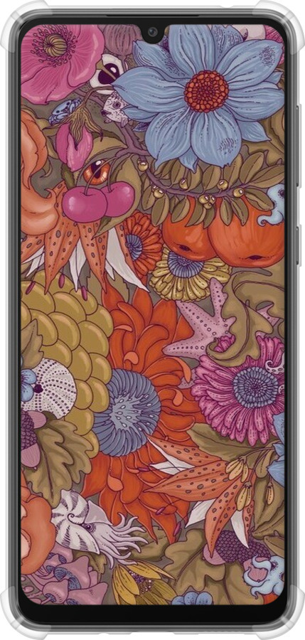Силикон с усиленными углами чехол Абстрактные цветы для Samsung Galaxy A33 5G A336B - 6526sp-2584 изображение 
