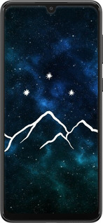 Силиконовый чехол Горы и звезды нарисованы на фоне галактики для Samsung Galaxy A33 5G A336B - 6490u-2584 изображение 