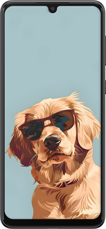 Силиконовый чехол Пес в очках для Samsung Galaxy A33 5G A336B - 6381u-2584 изображение 
