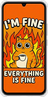 Силикон с усиленными углами чехол Funny Cat для Samsung Galaxy A34 A346E - 6786sp-2936 изображение 