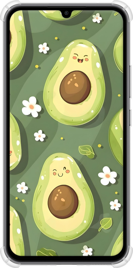 Силикон с усиленными углами чехол Авокадо для Samsung Galaxy A34 A346E - 6380sp-2936 изображение 