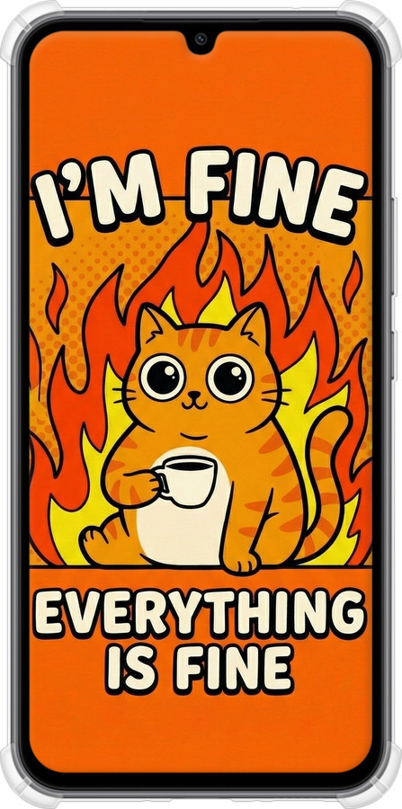 Силикон с усиленными углами чехол Funny Cat для Samsung Galaxy A34 A346E - 6786sp-2936 изображение 