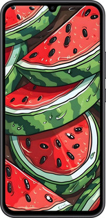 Силиконовый чехол Арбуз для Samsung Galaxy A34 A346E - 6315u-2936 изображение 