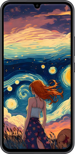 Силиконовый чехол Девушка Арт для Samsung Galaxy A34 A346E - 6325u-2936 изображение 