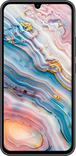Силиконовый чехол Мрамор красивый для Samsung Galaxy A34 A346E - 6376u-2936 изображение 