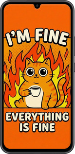 Силиконовый чехол Funny Cat для Samsung Galaxy A34 A346E - 6786u-2936 изображение 