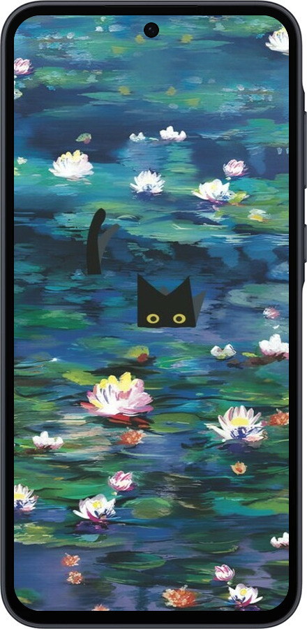 TPU чехол із зображенням водяних лілій та кішок для Samsung Galaxy A35 - 6257b-3499 изображение 