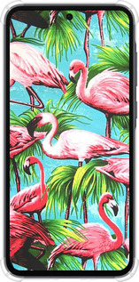 Силикон с усиленными углами чехол Tropical background для Samsung Galaxy A35 - 4016sp-3499 изображение 