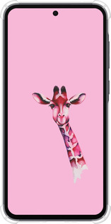 Силикон с усиленными углами чехол Розовая жирафа для Samsung Galaxy A35 - 4441sp-3499 изображение 