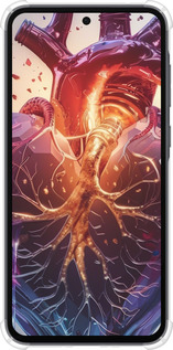 Силикон с усиленными углами чехол Crystal Heart для Samsung Galaxy A35 - 6070sp-3499 изображение 