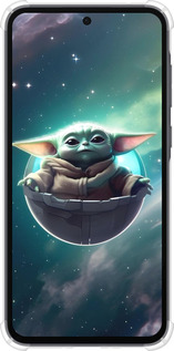 Силіконовий протиударний с посиленими кутами чехол Малышь йода для Samsung Galaxy A35 - 6294sp-3499 изображение 