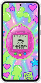 Силикон с усиленными углами чехол Y2K Aesthetic Retro Pet: Годуй мене кавою для Samsung Galaxy A35 - 6784sp-3499 изображение 