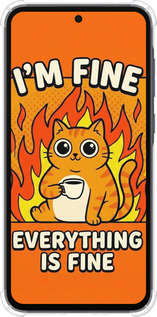 Силикон с усиленными углами чехол Funny Cat для Samsung Galaxy A35 - 6786sp-3499 изображение 