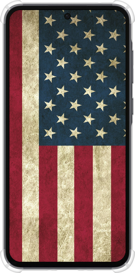 Силикон с усиленными углами чехол Флаг США для Samsung Galaxy A35 - 395sp-3499 изображение 