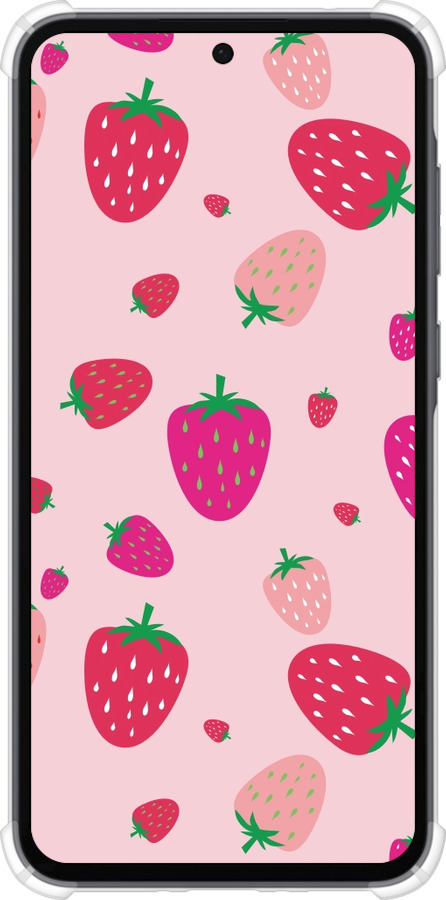 Силикон с усиленными углами чехол Клубнички для Samsung Galaxy A35 - 4332sp-3499 изображение 
