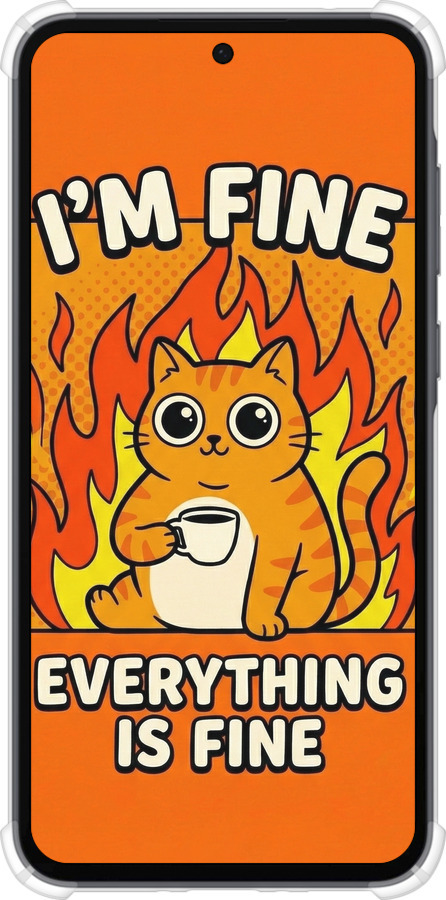 Силикон с усиленными углами чехол Funny Cat для Samsung Galaxy A35 - 6786sp-3499 изображение 