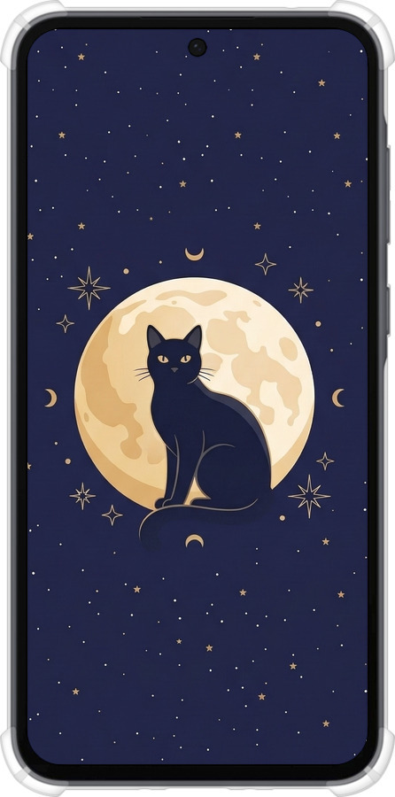 Силикон с усиленными углами чехол Cute Cat Celestial/Witchy для Samsung Galaxy A35 - 6787sp-3499 изображение 