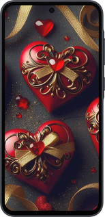 Силиконовый чехол Сердечки v4 для Samsung Galaxy A35 - 5834u-3499 изображение 
