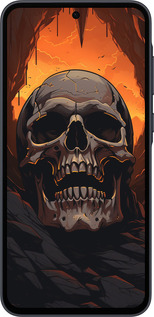 Силиконовый чехол Череп в пещере для Samsung Galaxy A35 - 5959u-3499 изображение 