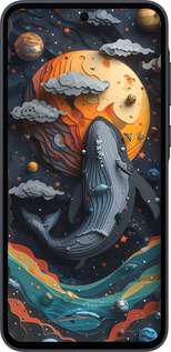 Силіконовий чехол Кит у космосі для Samsung Galaxy A35 - 6328u-3499 изображение 