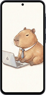 Силиконовый чехол Funny Capybara CEO Working для Samsung Galaxy A35 - 6777u-3499 изображение 