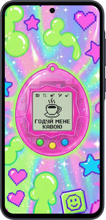 Силиконовый чехол Y2K Aesthetic Retro Pet: Годуй мене кавою для Samsung Galaxy A35 - 6784u-3499 изображение 
